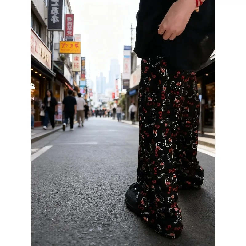 

Hello Kitty pants, summer 3D printed quick drying casual pants, multiple colors to choose from, sweet street style, casual