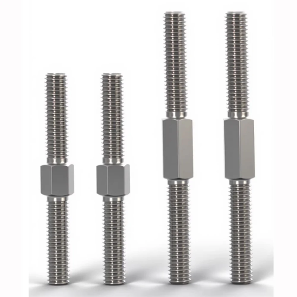 M3 M4-M16 304 Stainless Steel External Hex Double Headed Screw With Positive and Negative Teeth Left / Right Bi-Directional Stud