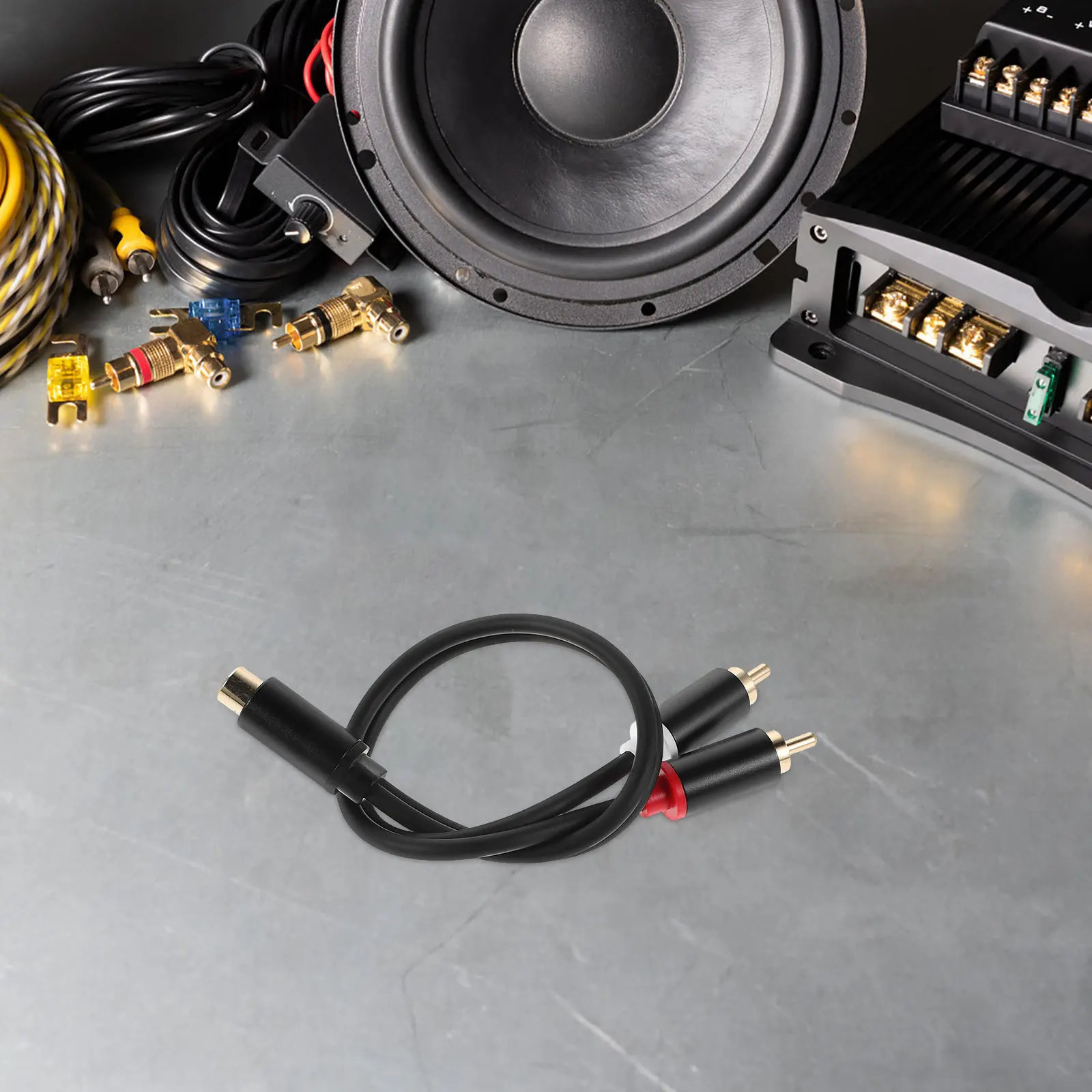 

0.3M Audio Splitter Cable Gold Plated Female To Dual Male Y Adapter Extension High Fidelity Sound Transmission For Car