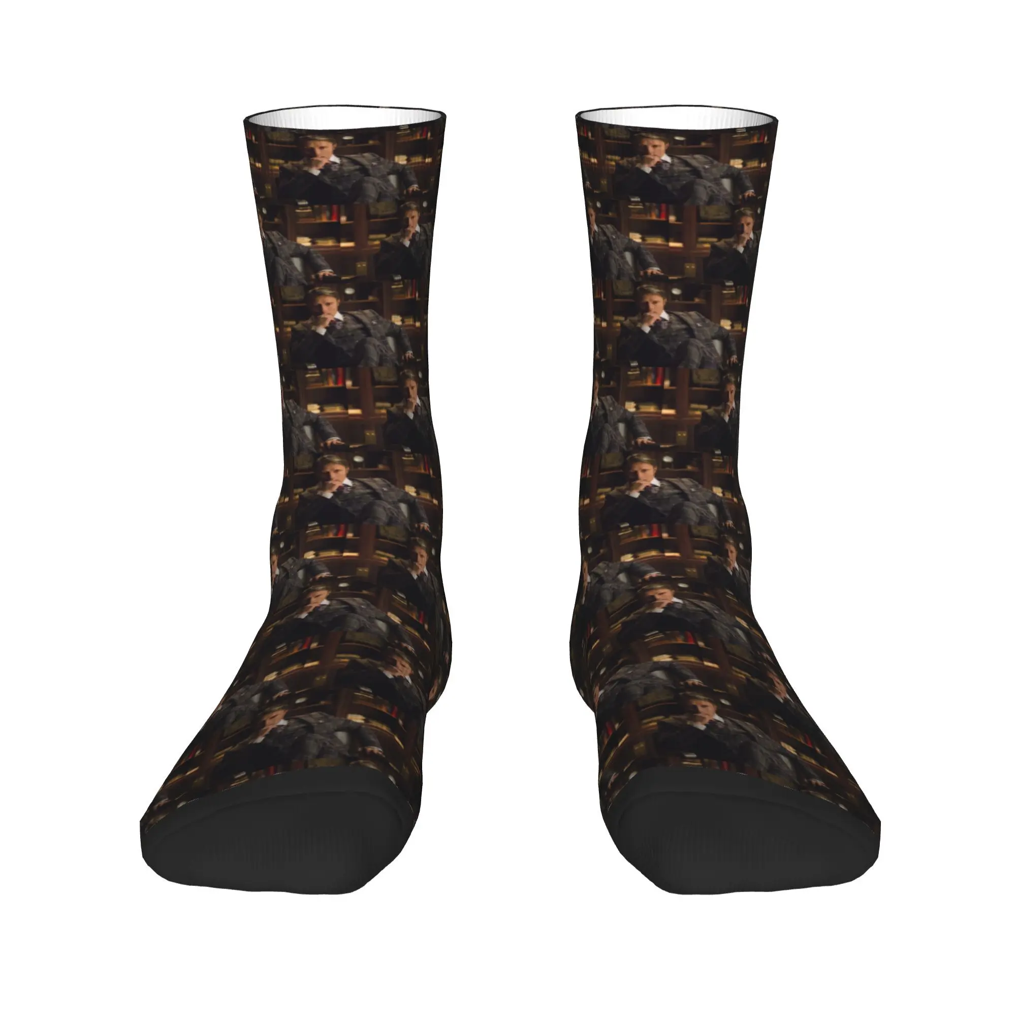

Mads Mikkelsen Hannibal Lecter (Hannibal TV) Socks Harajuku Stockings All Season Long Socks Accessories for Unisex Gifts