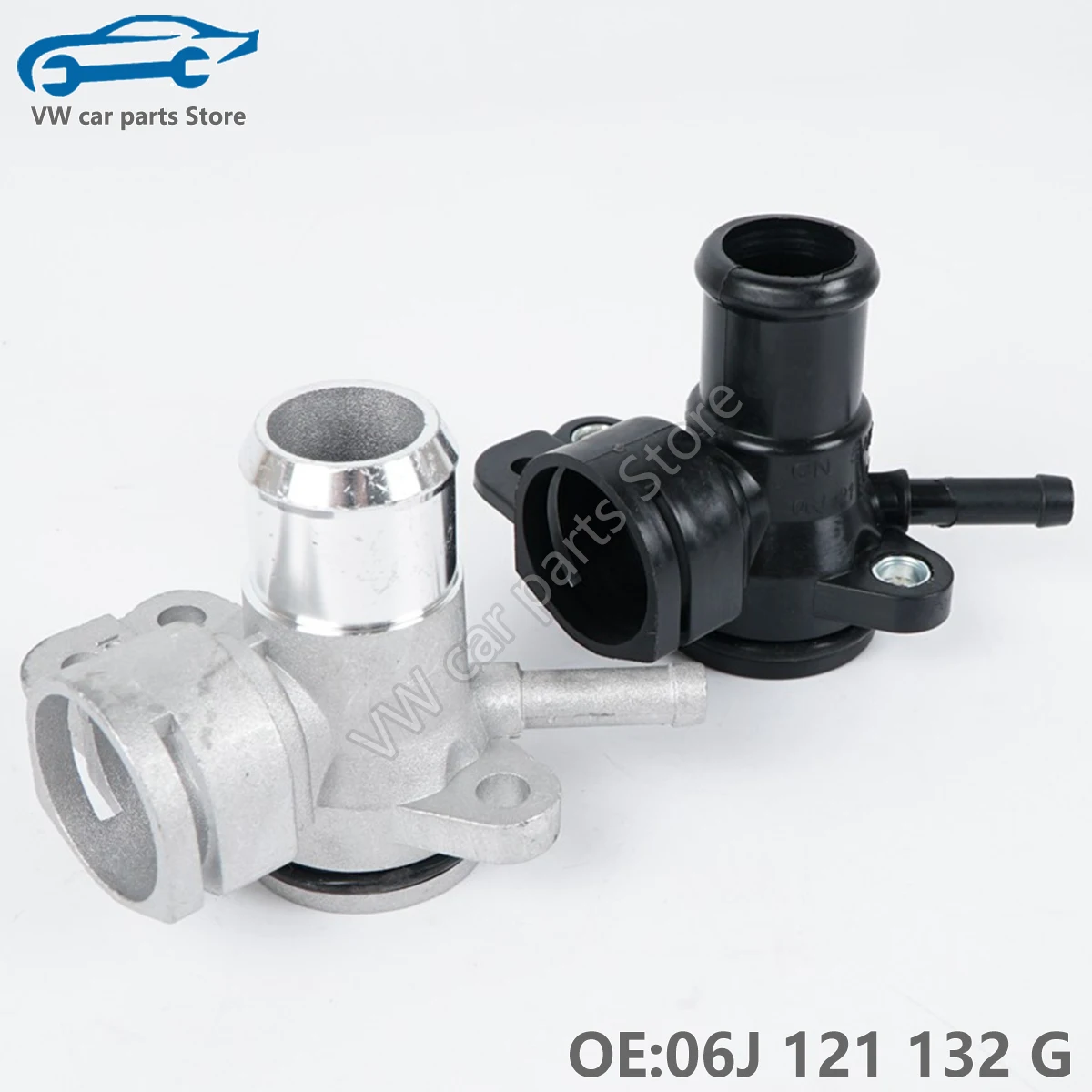 06J121132F Water Coolant Hose Outlet Connector Adapter Cooling Flange Fit for VW Beetle Golf Skoda Audi 06J121132D 06J121132G