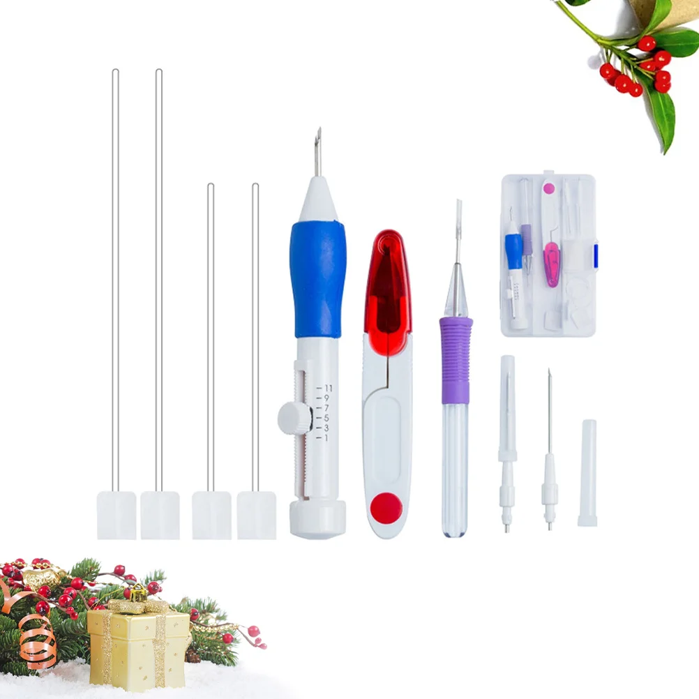 

Embroidery Tool Kit with Punch Needle Set for Embroidery Crafts on Clothing Home Textiles Gift Idea for Beginners