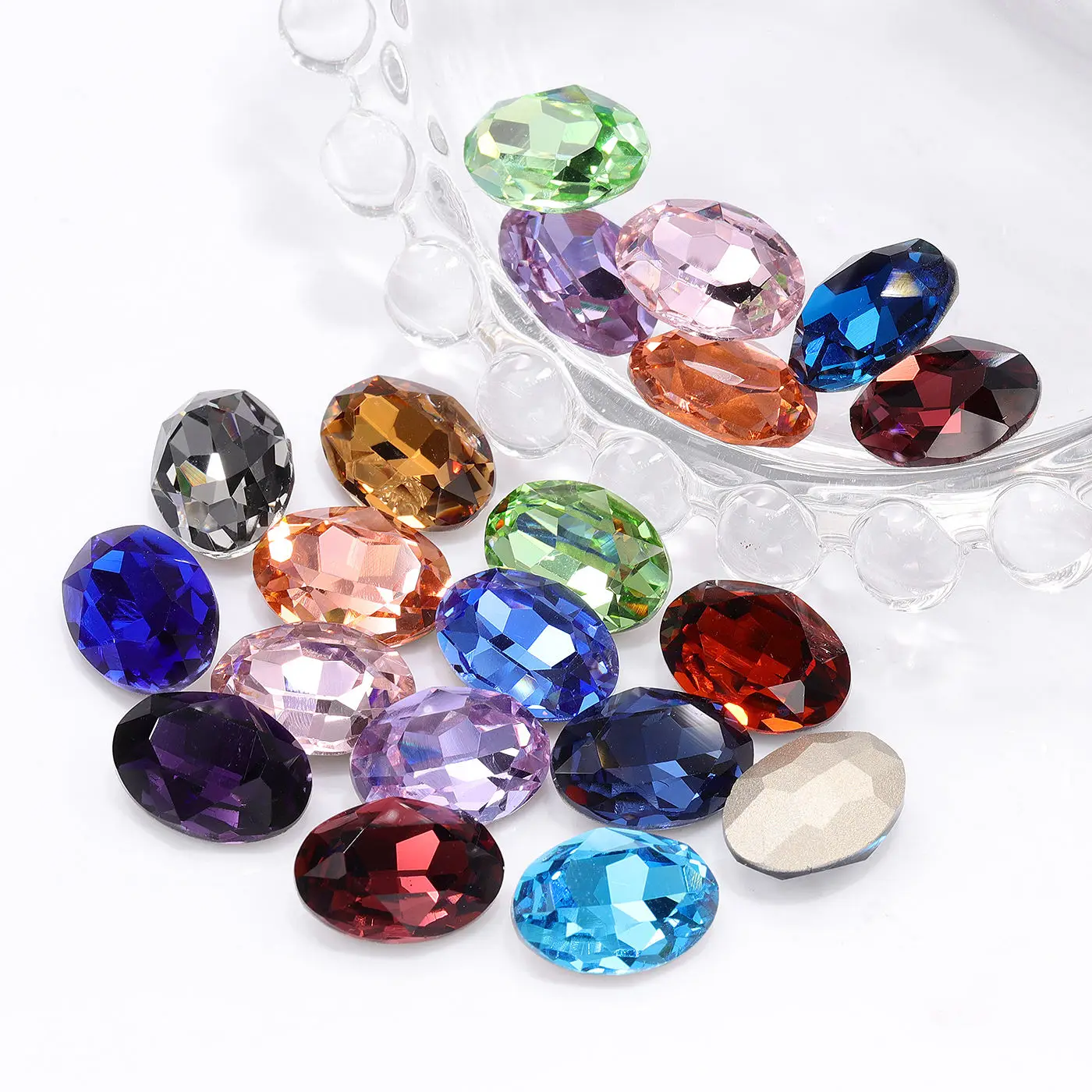 4120 Fancy Oval Point Back Rhinestones Gem Glass Glue On Rhinestone Loose Stone Beads For DIY Jewelry Making Clothes Accessories