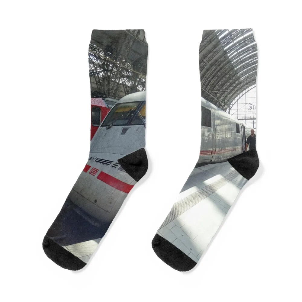 Deutsche Bahn ICE 1 401 575-5 at Frankfurt (Main) Hauptbahnhof Socks kawaii FASHION aesthetic gift Men's Socks Luxury Women's