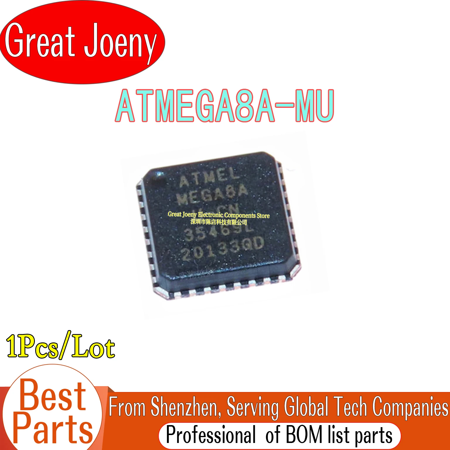 100% Brand New Original ATMEGA8 ATMEGA8A-MU ATMEGA8A IC MCU Chipset VQFN-32