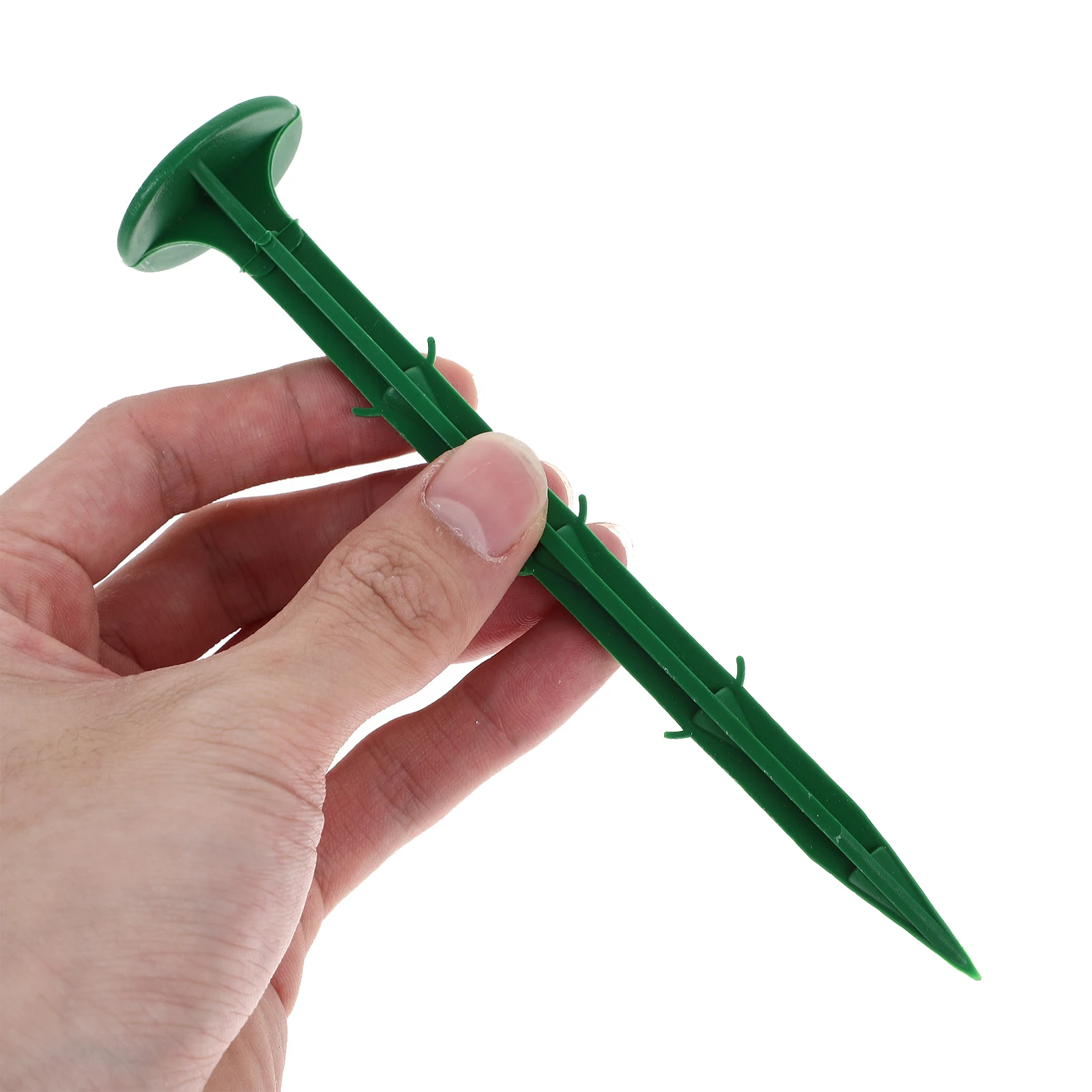 

100pcs Green 20cm Plastic Garden Stakes for Fixing Grass Proof Cloth Tarp Landscaping Fabric Stakes Outdoor Use Durable