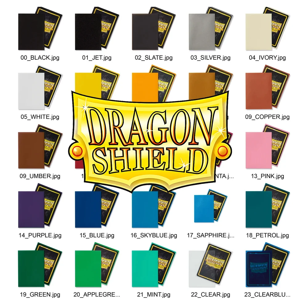 100PCS Dragon Shield Matte Card Sleeves 66x91mm Standard Size Deck Protector for MTG/PKM/TCG Trading Card Game Sleeves