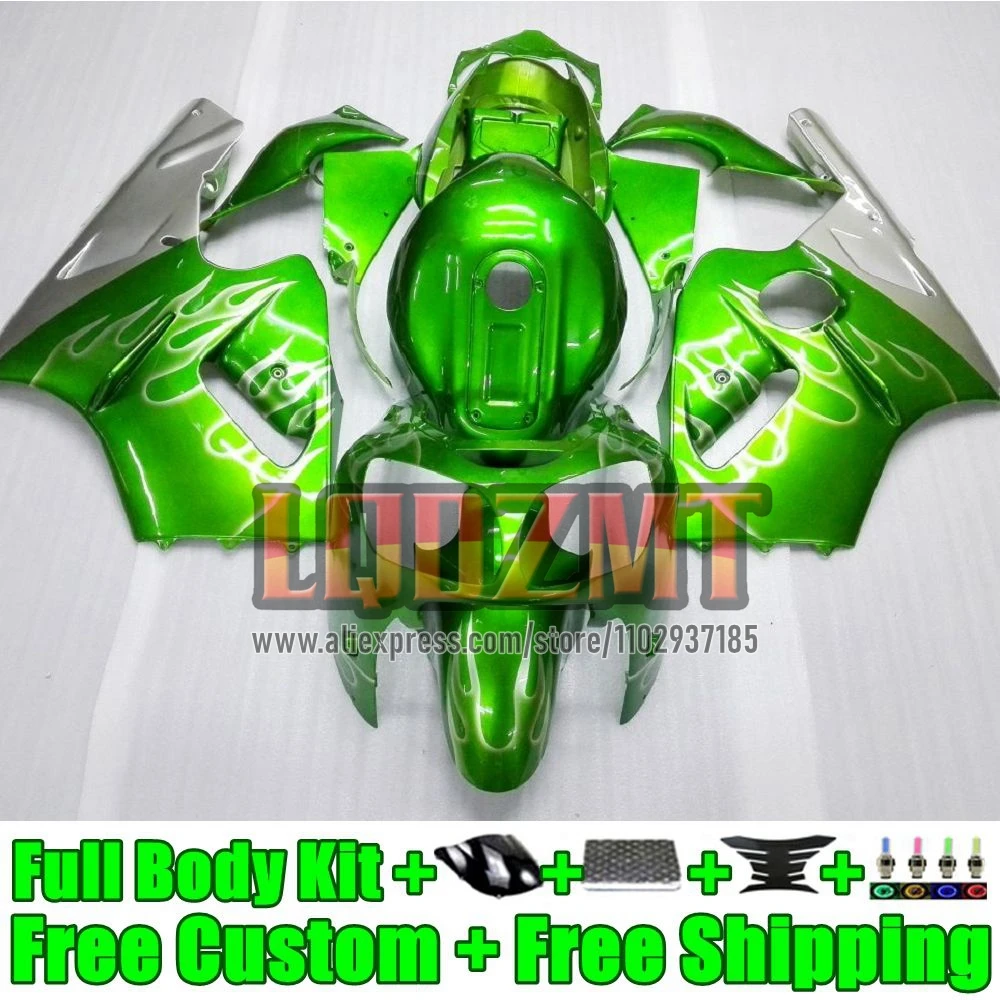 Injection +Tank For KAWASAKI NINJA ZX-12R ZX 12 R 12R 1200CC 57No.21 ZX-1200 green stock ZX12R 2000 2001 ZX1200 C 00 01 Fairing