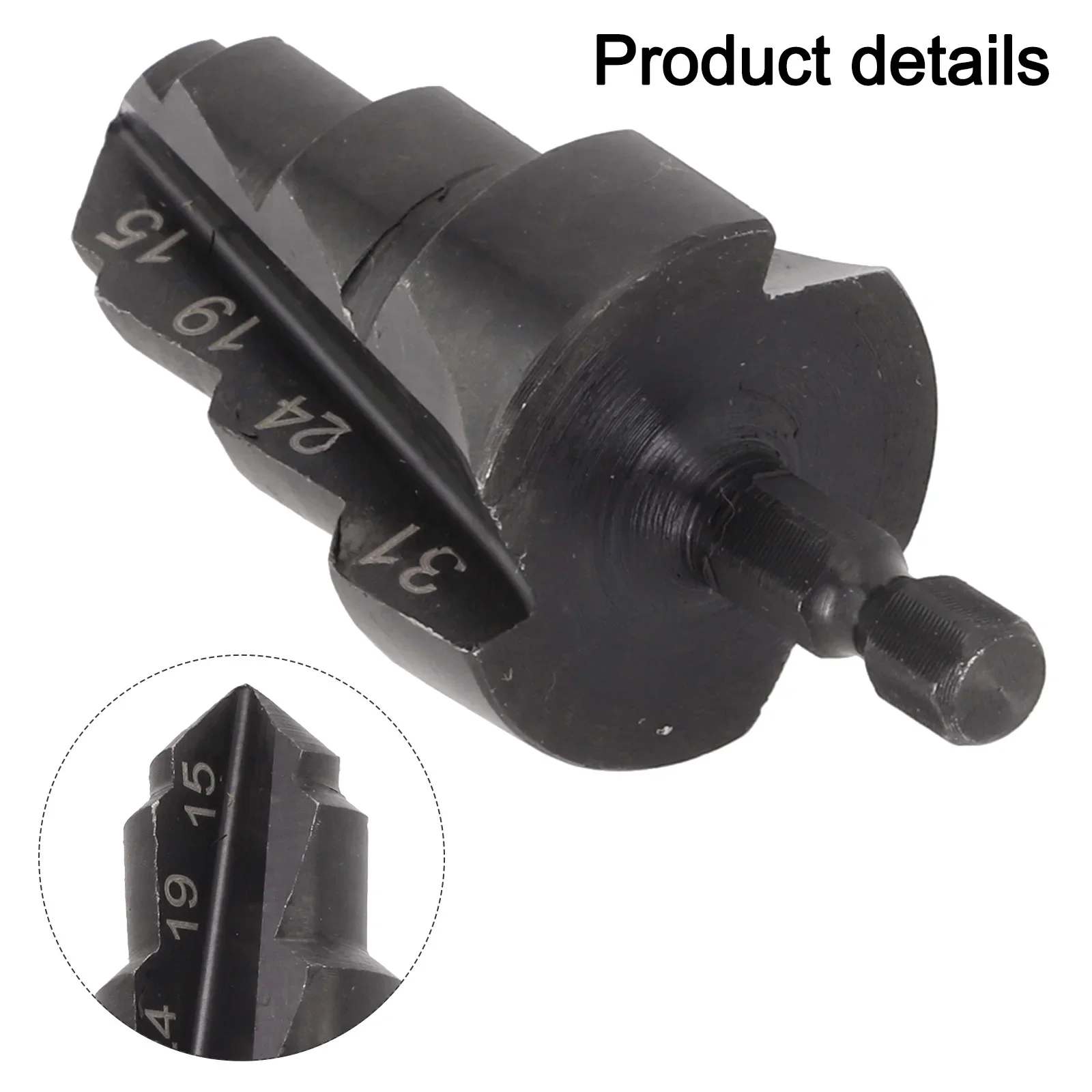 Water Pipe Reaming Drilling Tool 1 In 3 Hex Shank Lifting Stepped Drill Bit Water Pipe Expansion Drill Punch Plumber 15-31mm