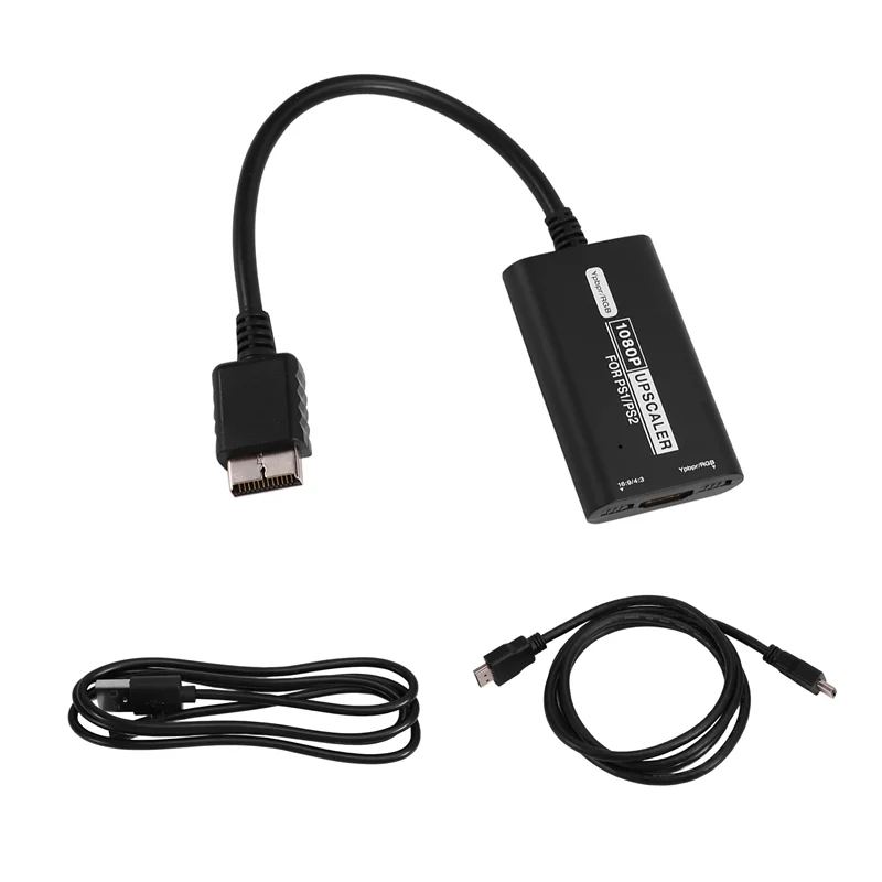 

1080P For PS1 / PS2 RGBS / YPBPR Upscaler HD Converter Adapter With 16:9 4:3 Ratio Switch