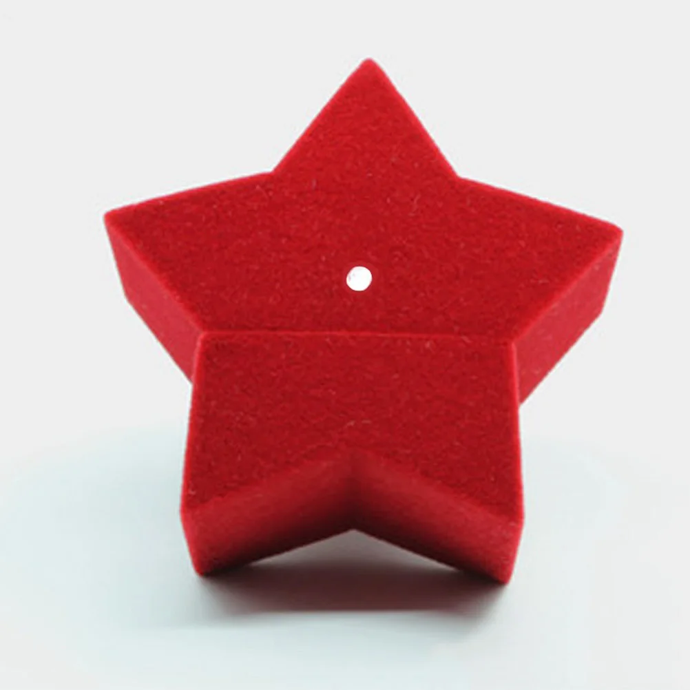 3Pcs Red Christmas Jewelry Box Durable Five-Pointed Star Design Jewelry Case Storage Organizer Xmas Gift Xmas Box