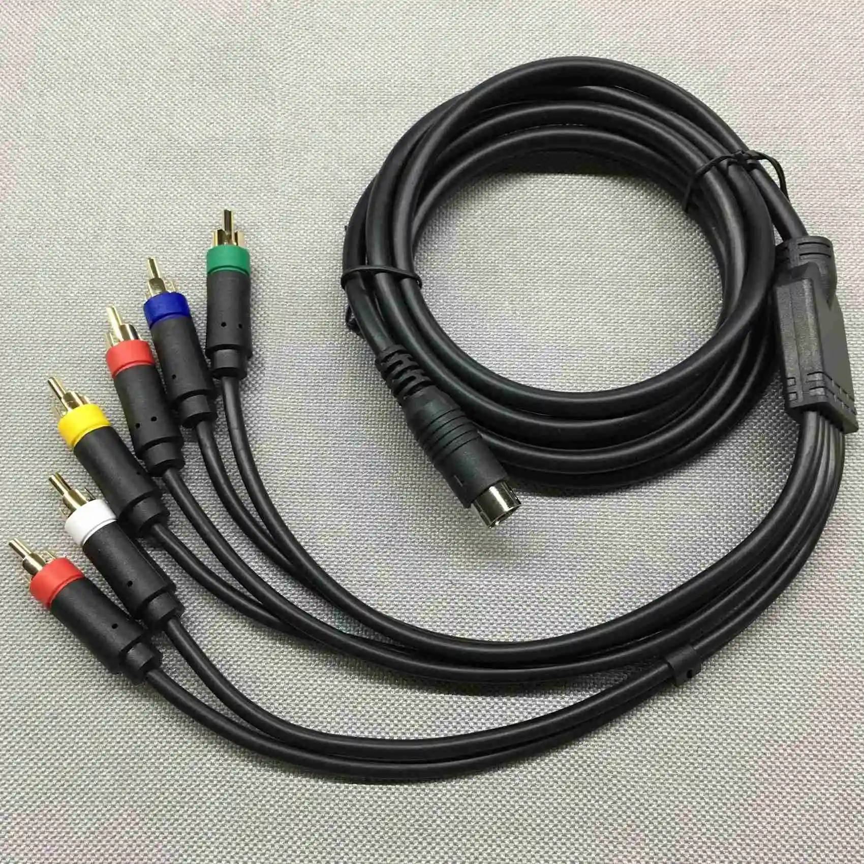 RGBS Color Monitor Special Line Saturn Red Blue Green RGB+Sync Video and Audio Cable, Composite Cable