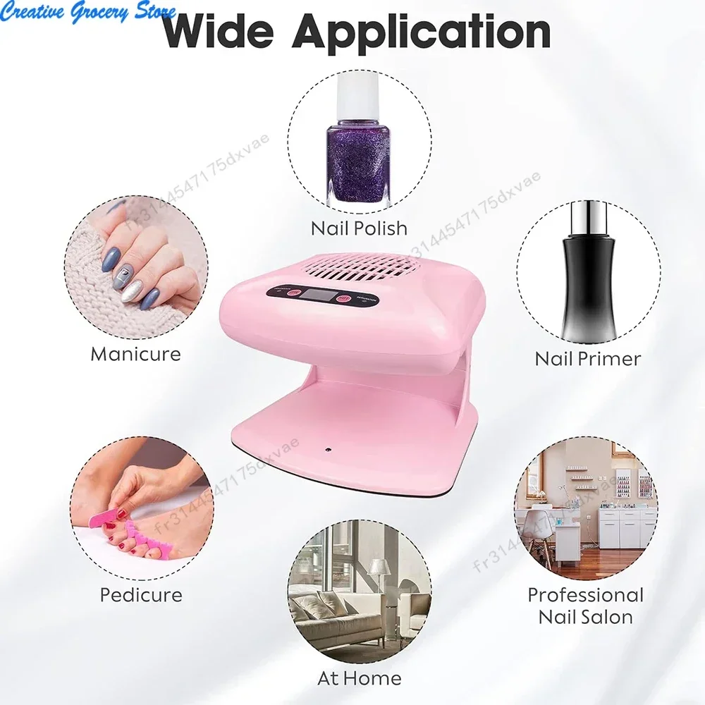 مسمار الفن مجفف الهواء الساخن والبارد الهواء مجفف الأظافر طلاء الأظافر 300 واط توقيت مروحة الهواء مجفف للنفخ لكل من اليدين والقدمين