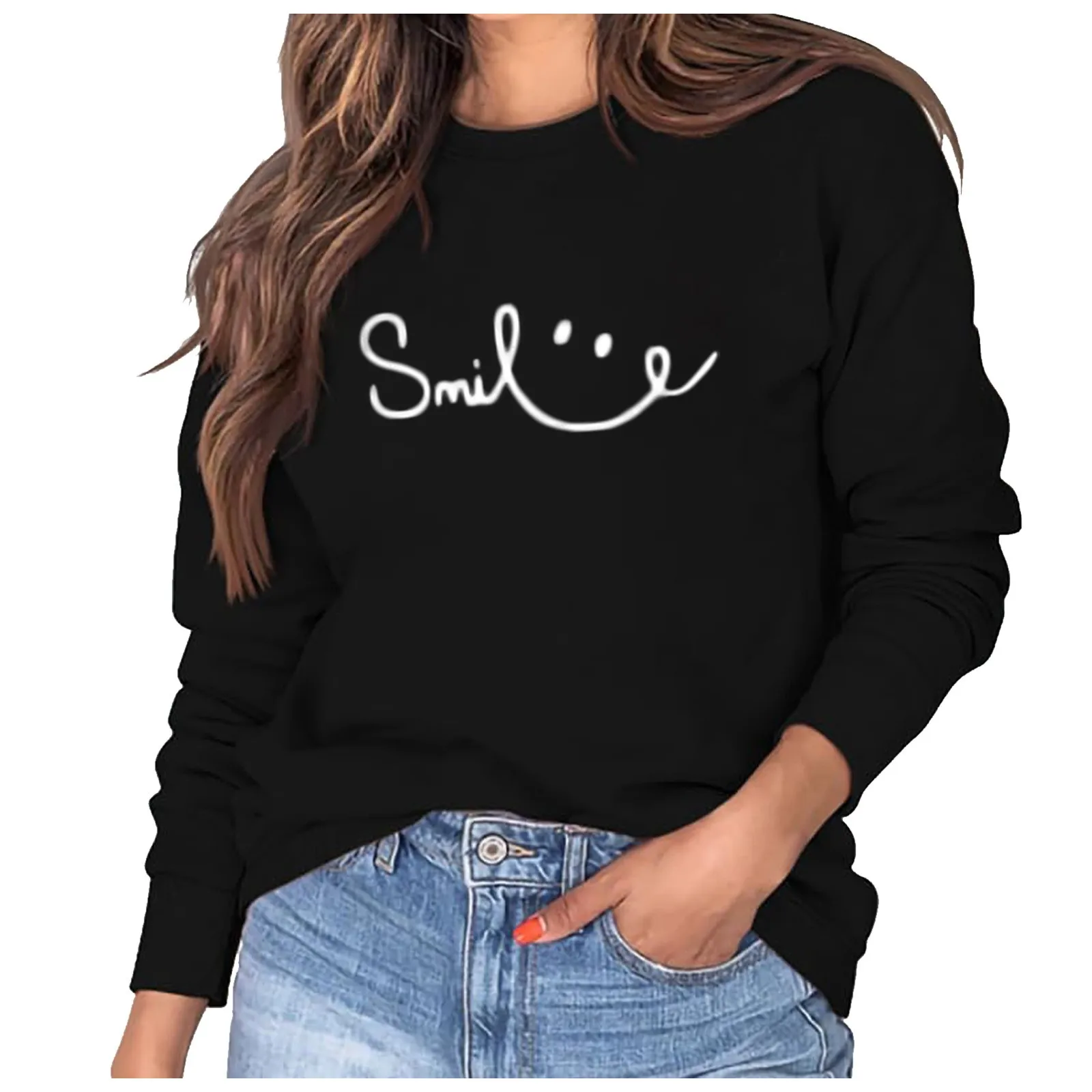 

Women's Fashion Letters Print Sweatshirt Ladies Autumn Winter Casual Warm Pullover Hoodies Luxury Designer Y2k Tops Streetwear