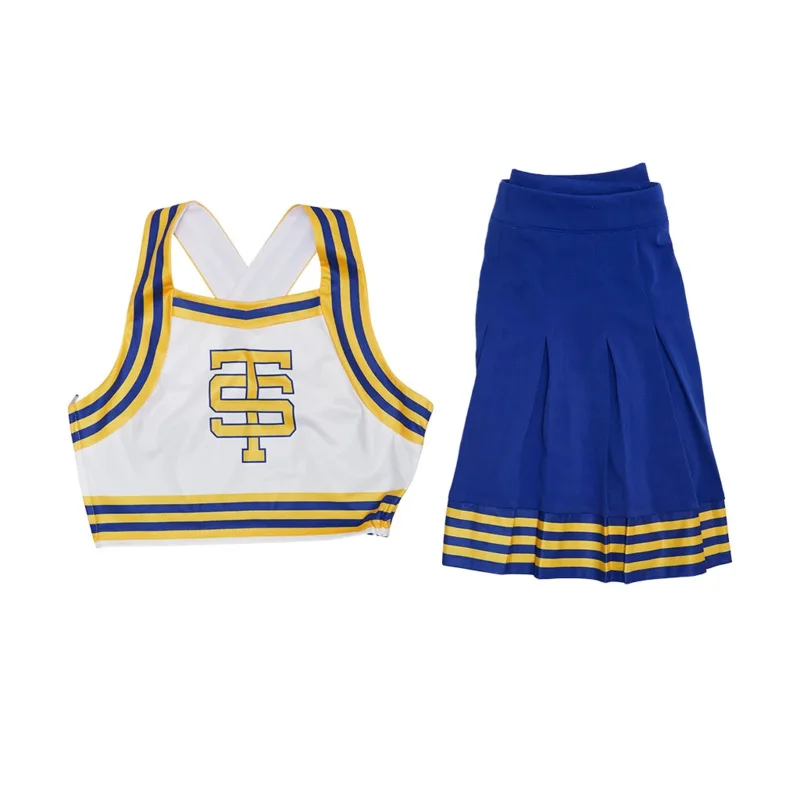 Taylor Cheerleader Uniform Swift Halloween Cosplay Costume Hip Hop Dance Costumes Blue White Dance Cheerleading Dress Suit Girls