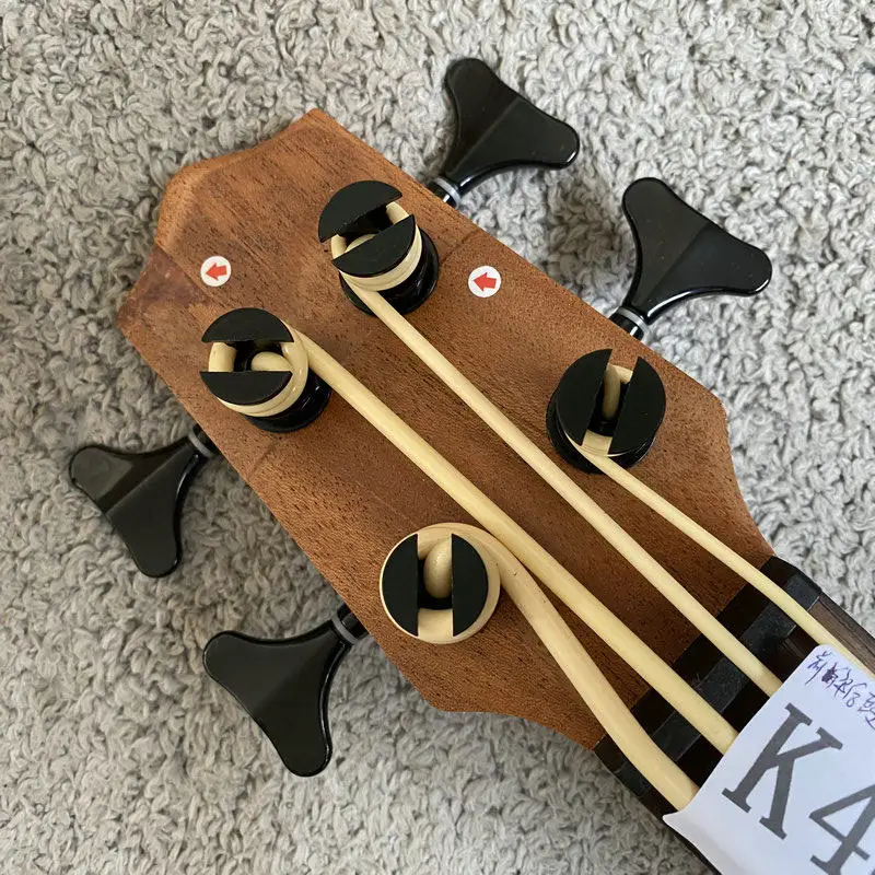K489 Solid Body U-Bass Short Scale Bass Ukulele, Acoustic-Electric, Polyurethane Strings, Taiwan Craftsmanship, Clearance Stock - view 4