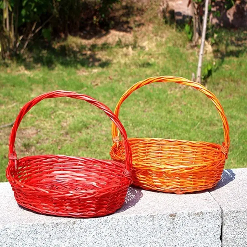 

Flower Fruit Vegetable Rattan Gift Bamboo Picnic Picking Basket Wicker