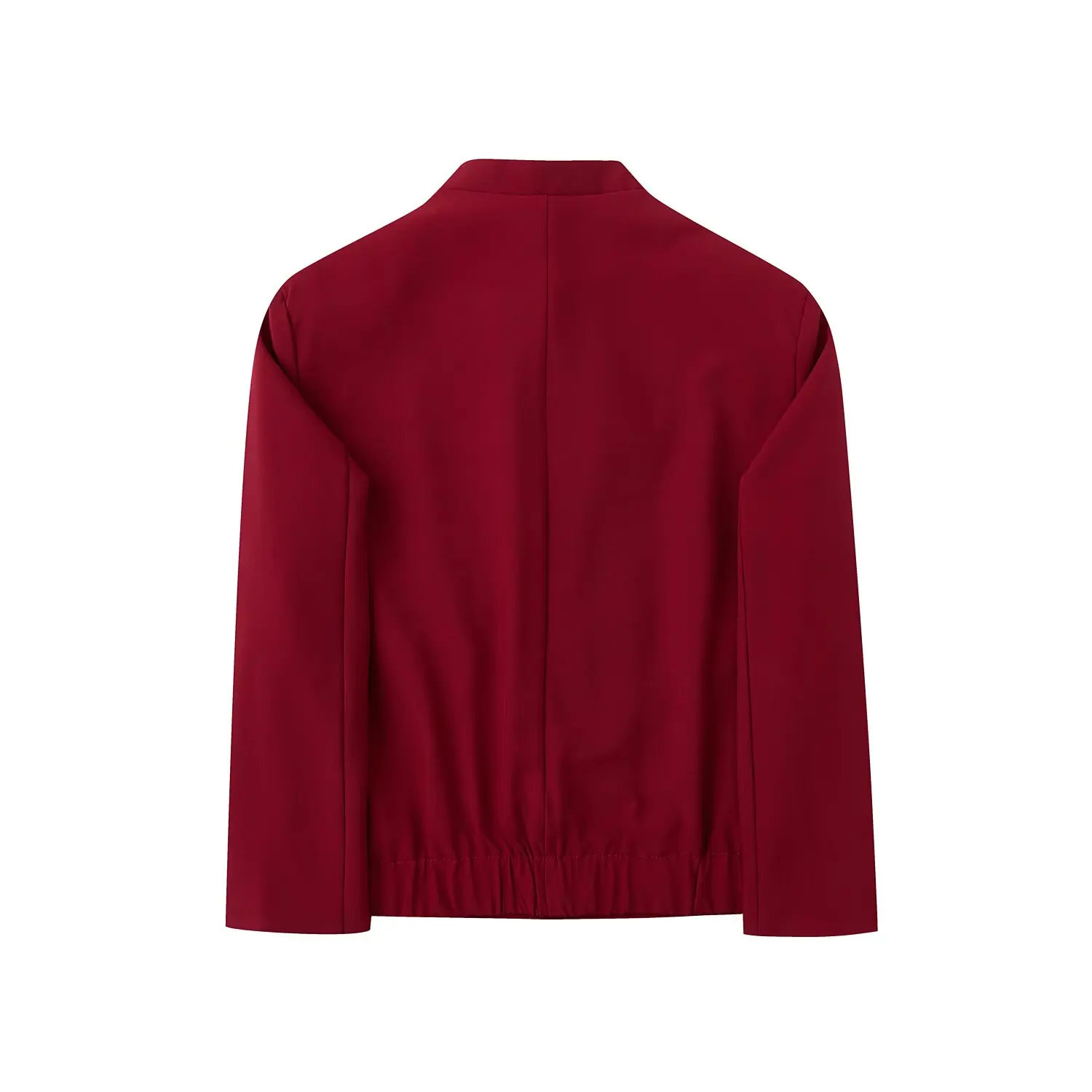 سترة قصيرة الأكتاف ذات ياقة واقفة على الطراز الكوري، بدلة صغيرة بسيطة وأنيقة للرجال والنساء #2