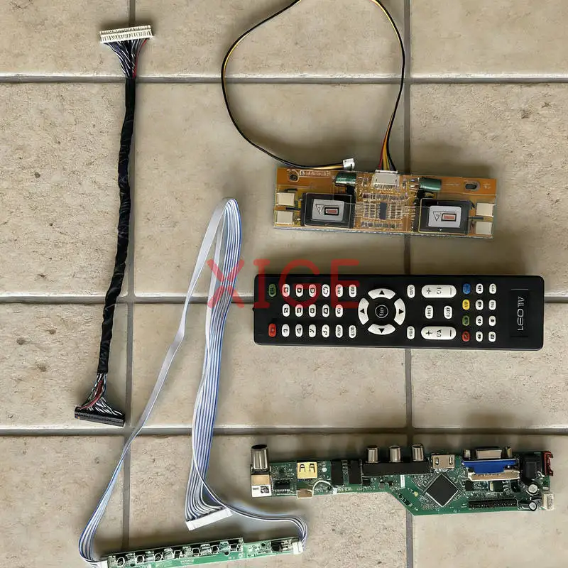 

LCD Monitor Screen Drive Controller Board Fit M185B1-L01 CLAA216WA01 4-CCFL 1366*768 USB+AV+VGA+HDMI 30Pin LVDS 1366x768 Kit DIY
