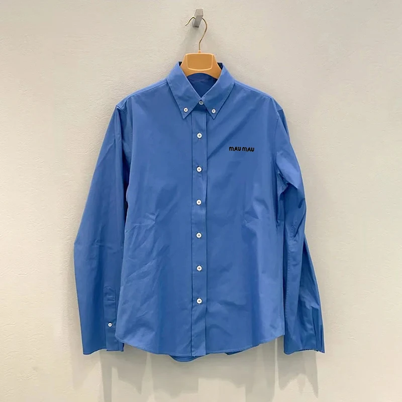 

High-End Blue Ne Long Sve irt Jaet Cardigan Top for Young Girls Casual Sle Korean Loose Fit UV Protection