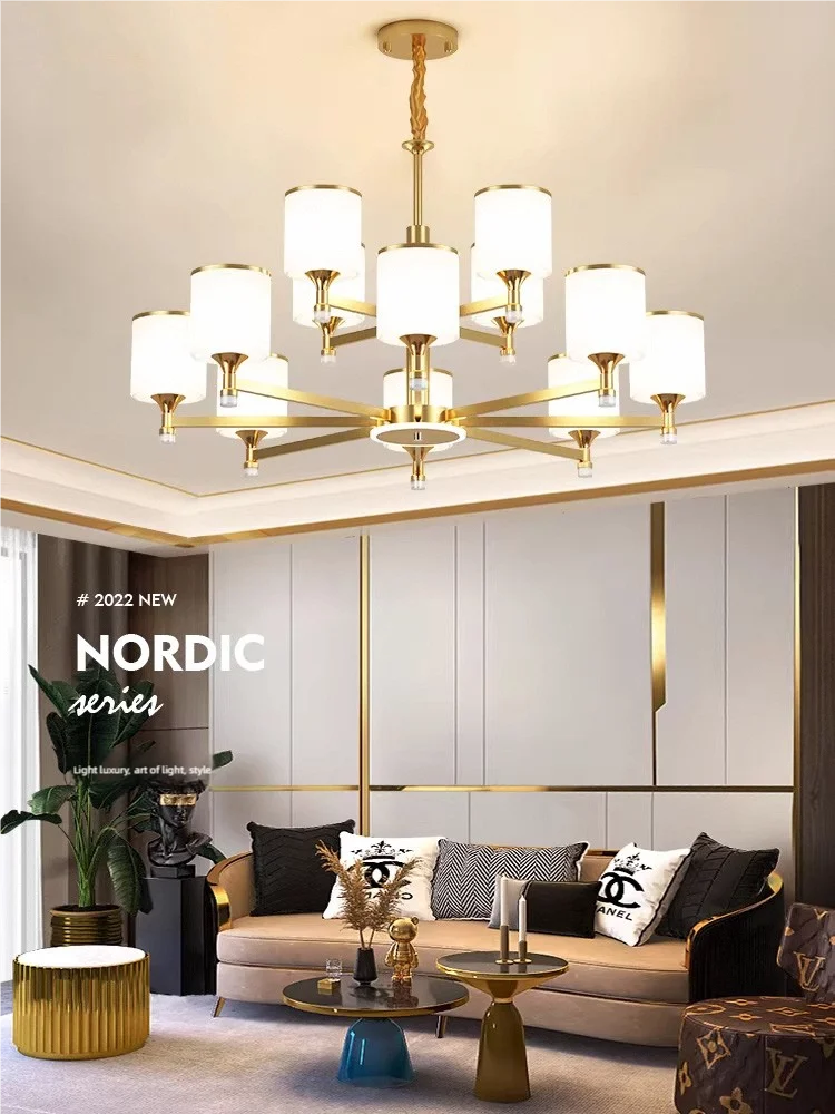 

Nordic Modern Chandelier E27glass lampshade led chandeliers For Living room decoration bedroom led lamp Hanging light fixture