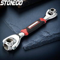 52 in 1 Multi Functional Socket Wrench Set Rotating Bone Design Non Slip Handle 8 19mm Universal Repair Tool