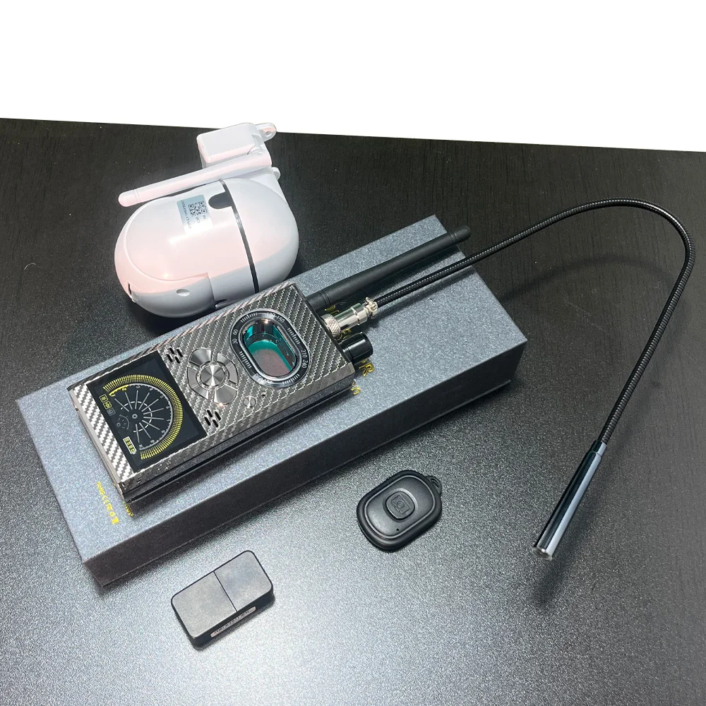 

Детектор подслушивающих устройств K99 Pro - обнаружение SIM-карт, телефонных троянов, цифровых прослушивающих устройств, беспроводных камер, для переговорных комнат