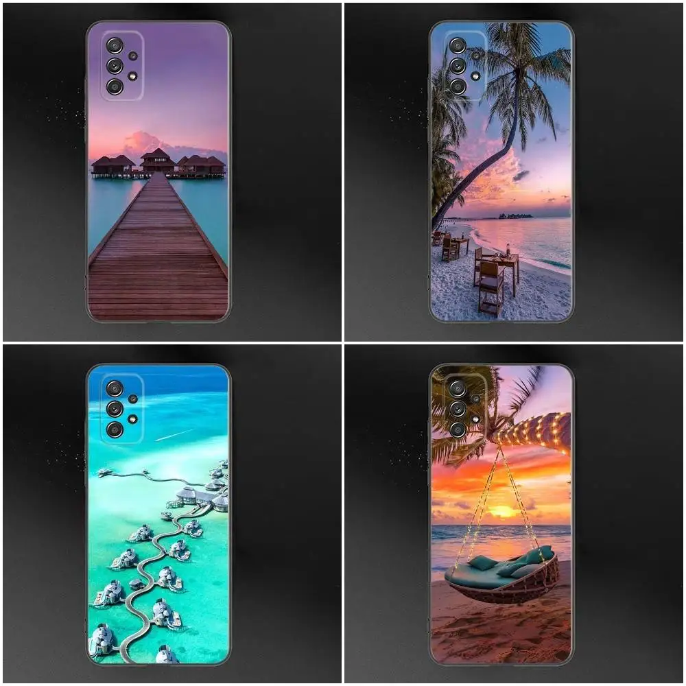 

MALDIVES Phone Case For Samsung Galaxy S25,S24,S21,S22,S23,S30,Ultra,S20,Plus,Fe,Lite,Note,10,9,5G Black Cover