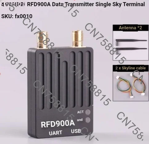 for Long Distance UAV Telemetry Low Latency，Wireless Data Transmission Module Metal Cased RFD900A Data Link Radio