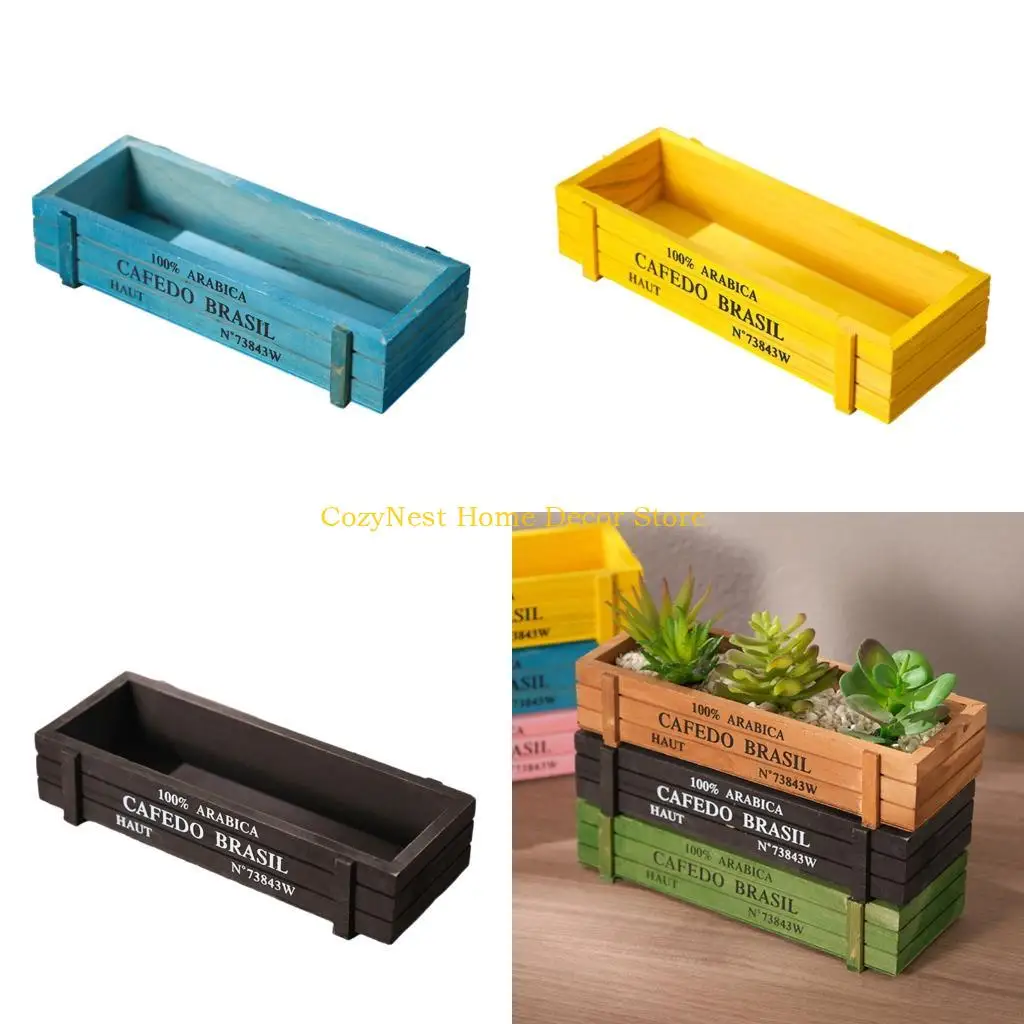 

92MF Succulents Plant Combination Potted Plant Special Antique Wooden Green Plant