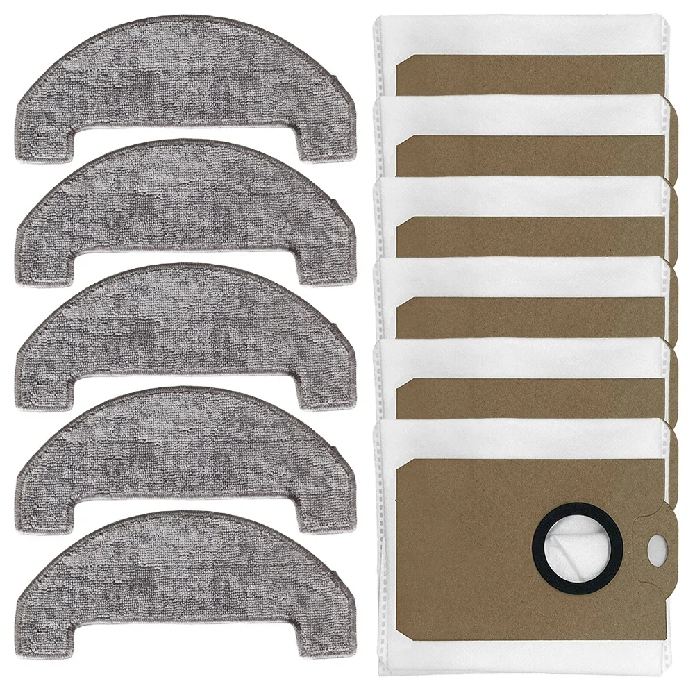 

5 шт. ткань для вакуумной швабры и 6 шт. сменный комплект мешков для пыли для BPMIO B15 B15 Plus, запчасти для робота-пылесоса, расходные материалы