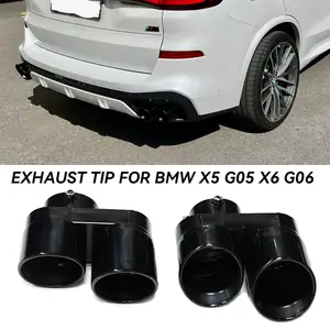 Quad Carbon Exhaust Tip For BMW X5M G05 X6 G06 X7 G07 2019 2020 Muffler Tip  304 Stainless Steel Car Exhaust Pipe Tailpipe - AliExpress 34