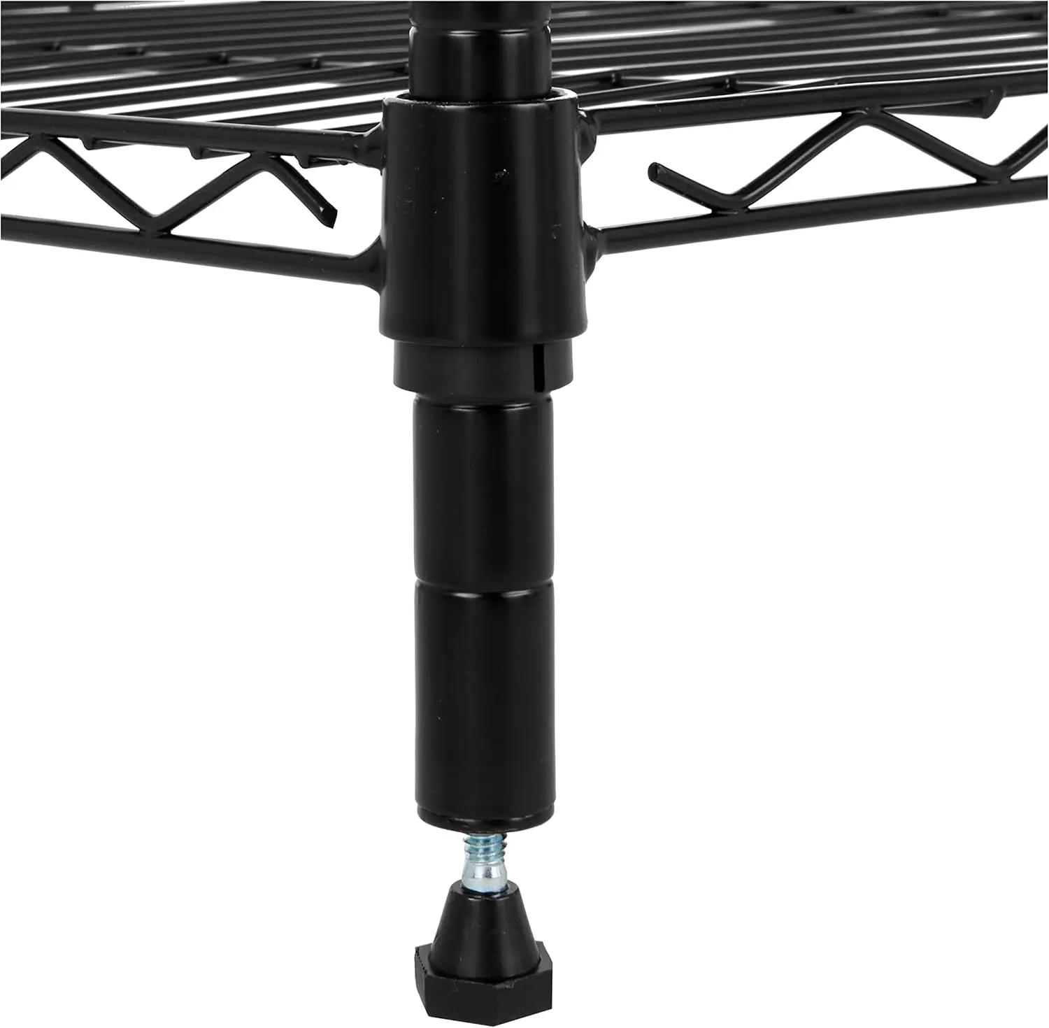 4-Steel Wire Storage Rack, Adjustable, Sturdy, Easy Assembly,  Black closet organizer