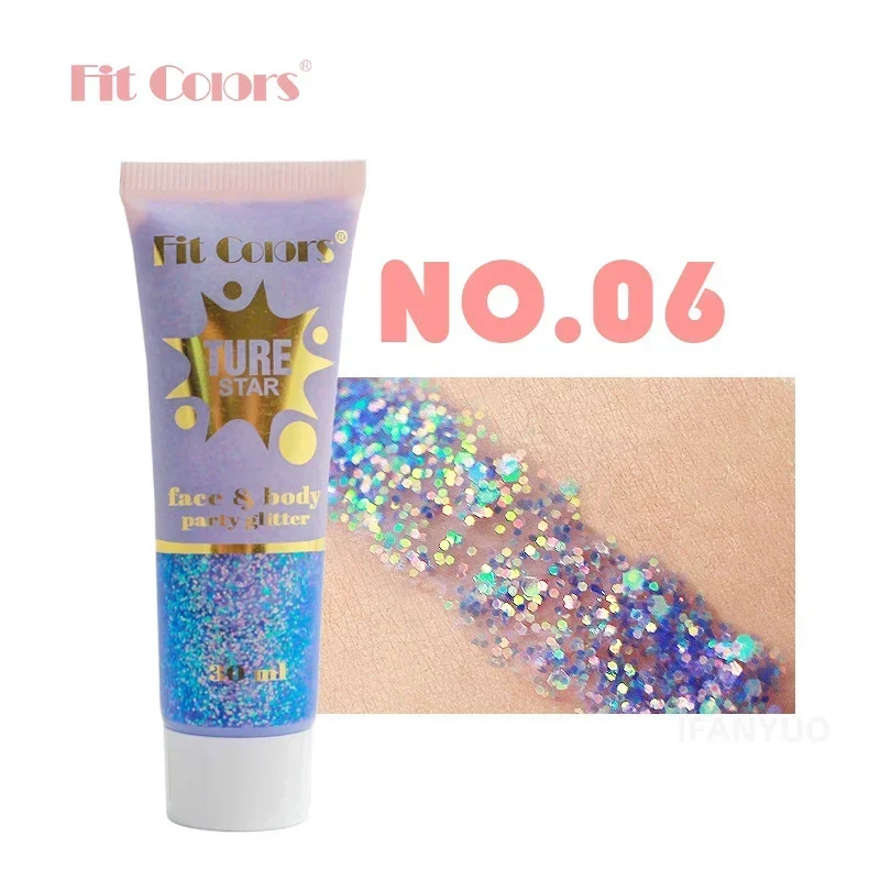 Heallor-Gel brillante para el cuerpo, Gel para uñas, cara, Flash, ojo, lentejuelas sueltas, crema, joyas de diamantes de imitación, decoración de maquillaje, fiesta Festiva