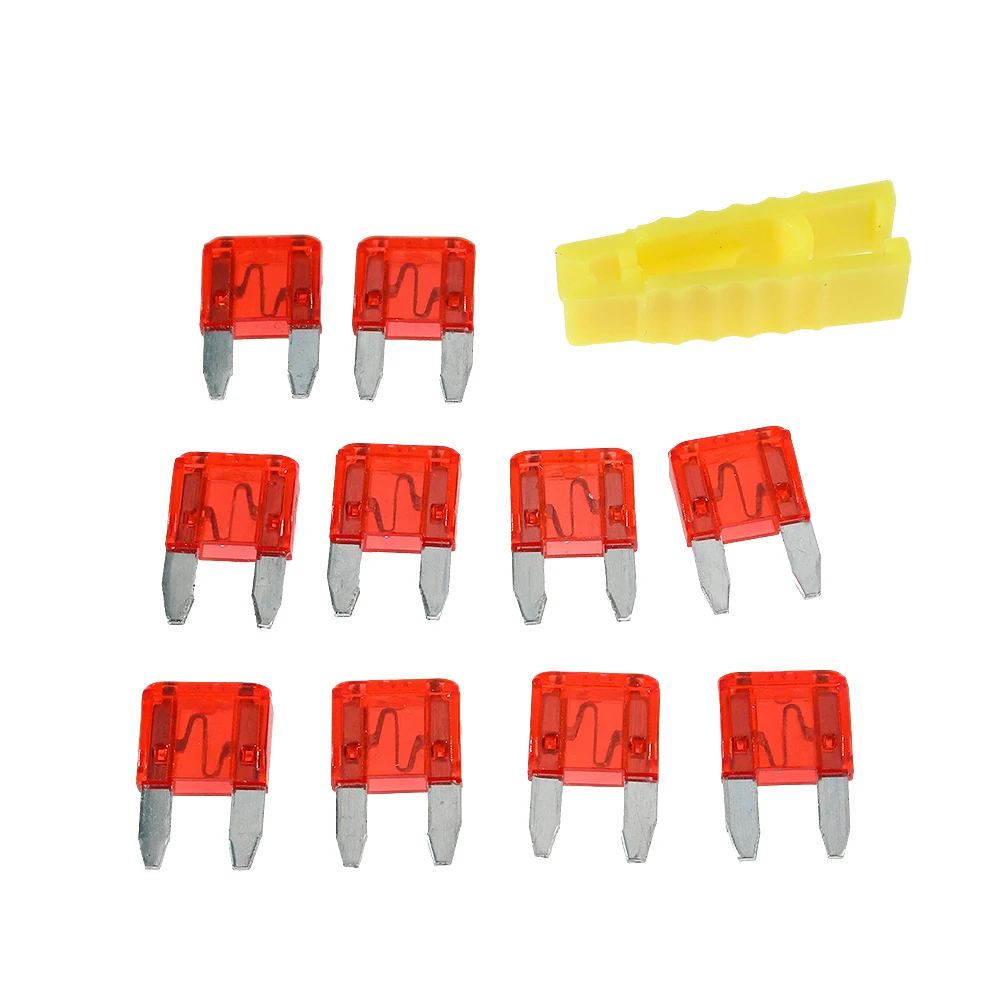 10pcs Car Fuse small with Clap 16.5x11MM Insert Car 5A 7.5A 10A 15A 20A 30A 35A 40A Fuse Accessories Random Color