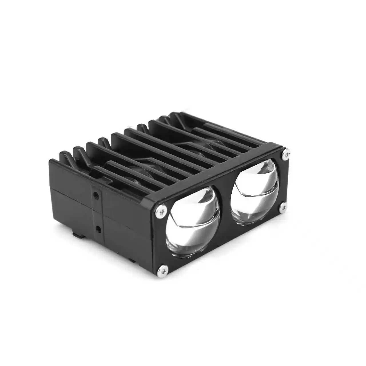 U79 Two Projector Lens LED Front Grille Light Waterproof Dual Color Auxiliary Lamp Fit Cars & Motorcycles