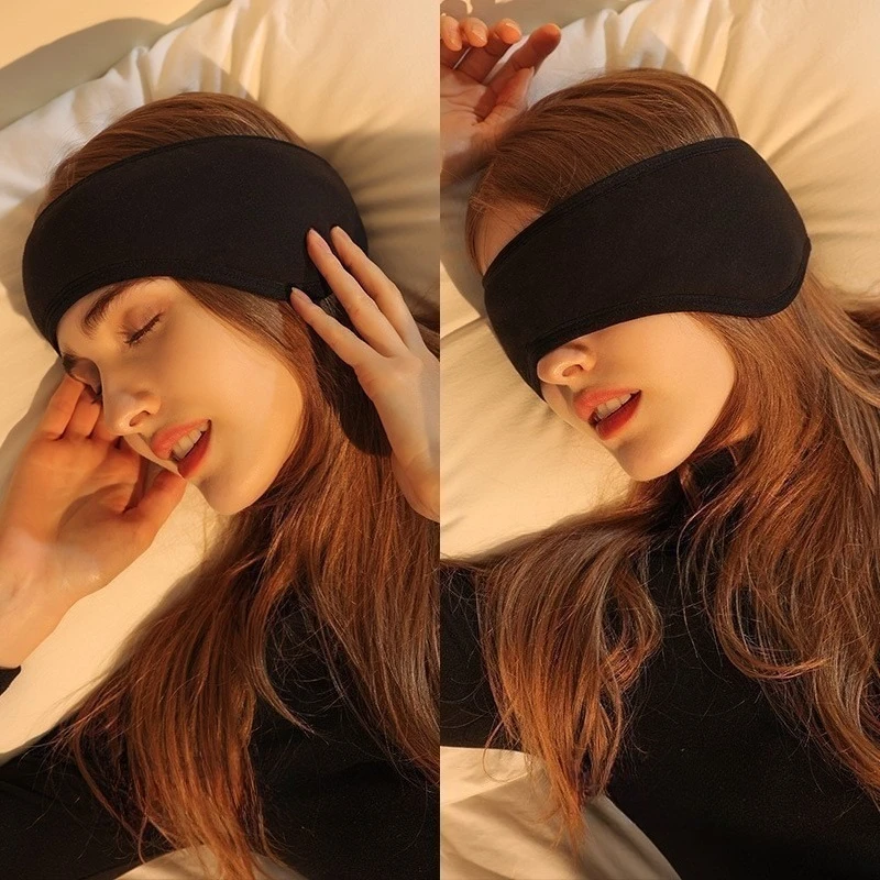 For Men Women Anti-noise Earmuff Sleep Mask Blackout For Relaxing Plush Blindfold Cotton Sleeping Blindfold