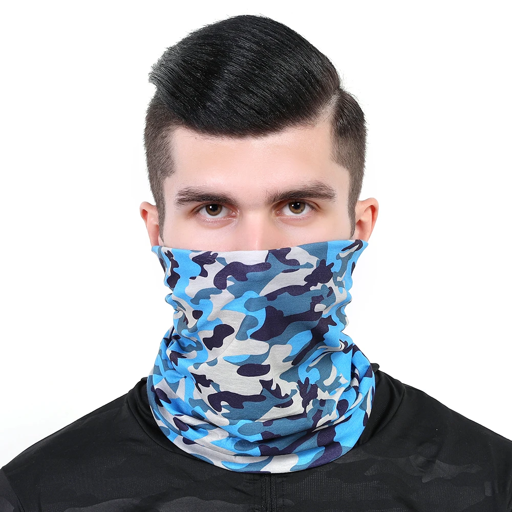Bufanda de cabeza de camuflaje para hombres y mujeres, Bandanas de ciclismo, protección solar de verano, pasamontañas, escudo facial