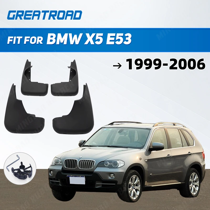 

Car Mud Flaps Splash Guards Mudguards Mud Flap Front Rear for Fender For BMW X5 E53 1999 2000 2001 2002 2003 2004 2005 2006