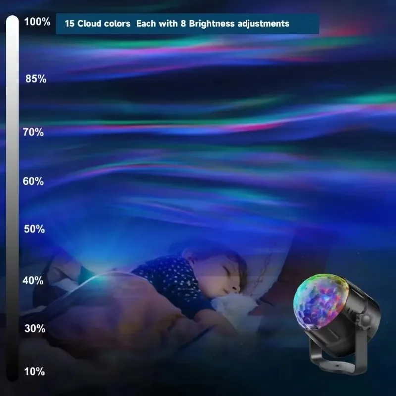 15 لون ضوء إحترافي الصوت المنشط المرحلة مع جهاز التحكم عن بعد ديسكو الكرة مصابيح لغرفة المنزل حفلة أطفال عيد ميلاد الزفاف بار