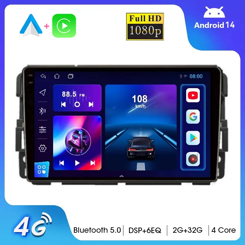 

9 Inch Android 14 For Chevrolet Silverado Impala GMC Yukon Acadia Sierra Car Radio Multimedia Video Player Navigation GPS DSP