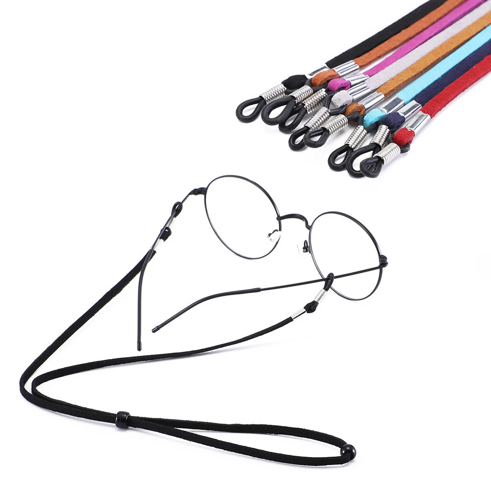 2pcs Suede Sport Sunglasses Glasses Eyeglasses Cord Chain Eyewear String Anti Slip Holder C064