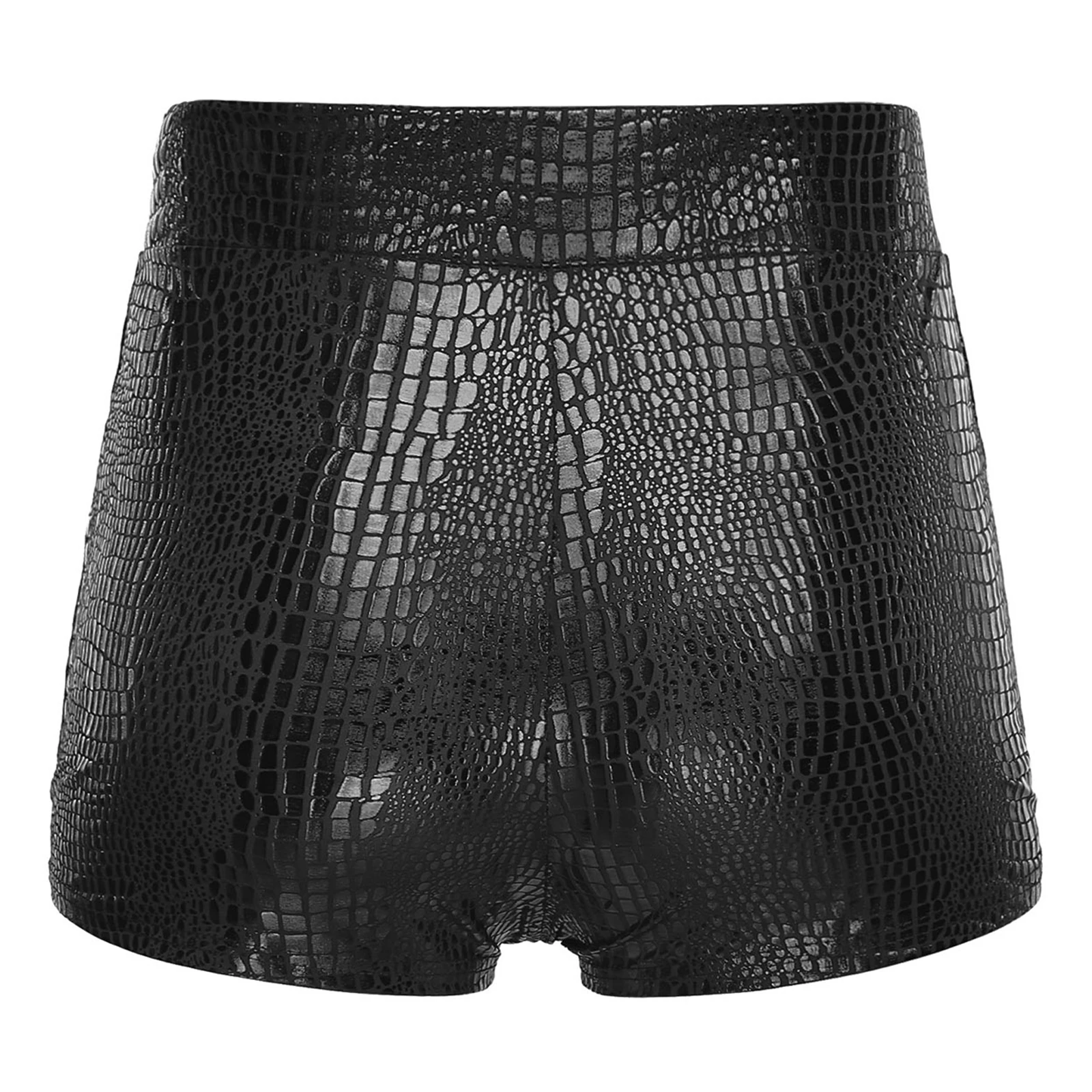 النساء عالية الخصر الغنيمة السراويل الساخنة جلد الثعبان طباعة لامع أسود الغنيمة السراويل ملابس رقص للمهرجانات الموسيقية ارتداء اليومي غير رسمي