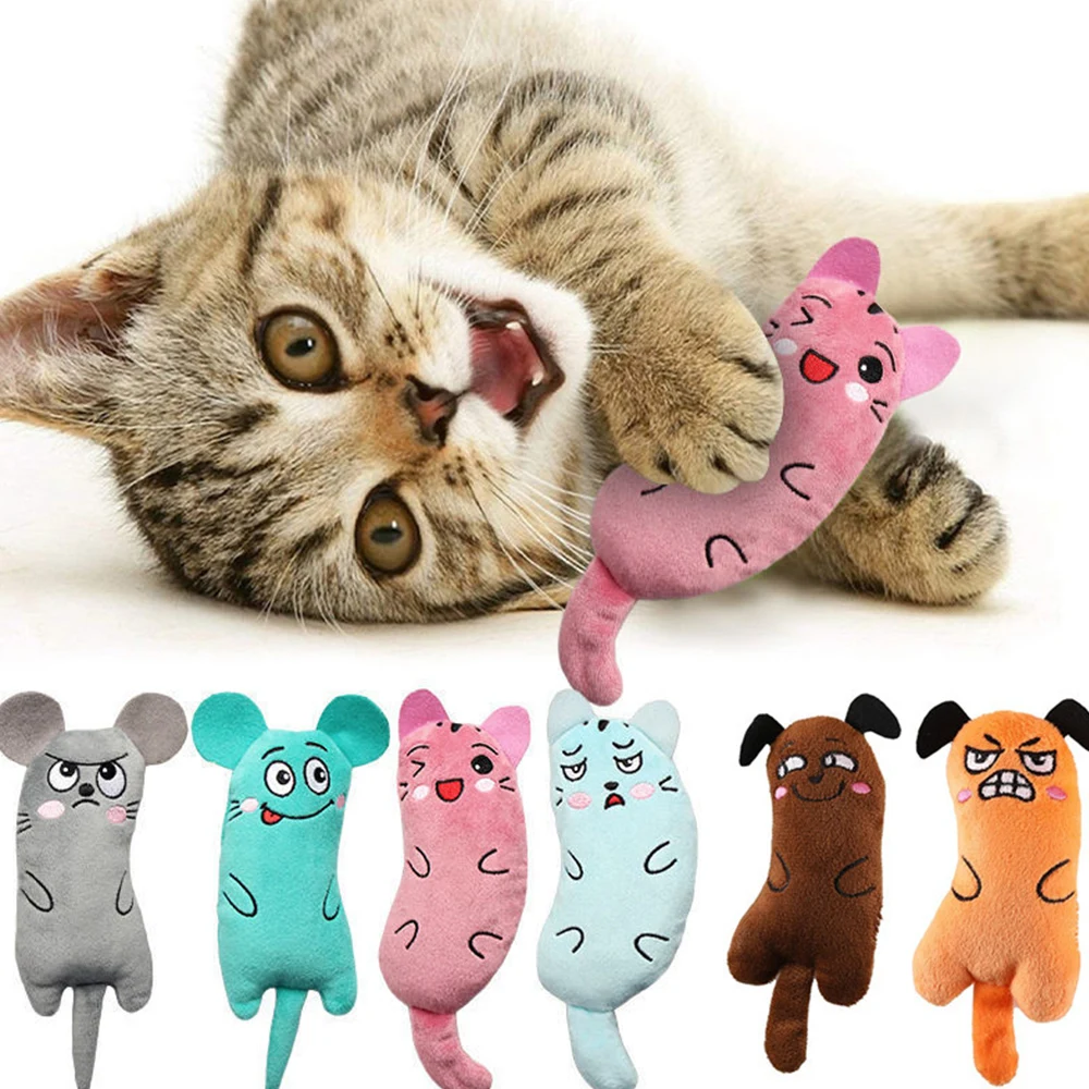 Plush Stuffed Cat Toy Cat Accessories Rustle Sound Playing Toys Pillow Teeth Grinding Catnip Toys Throwing Cat Training Supplies