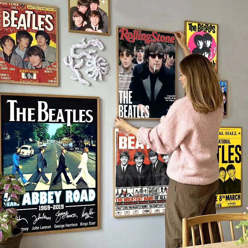Band The B-beatles, impresiones y carteles de buena calidad, pegatina de papel impermeable, carteles para cafetería y Bar, pegatinas de pared