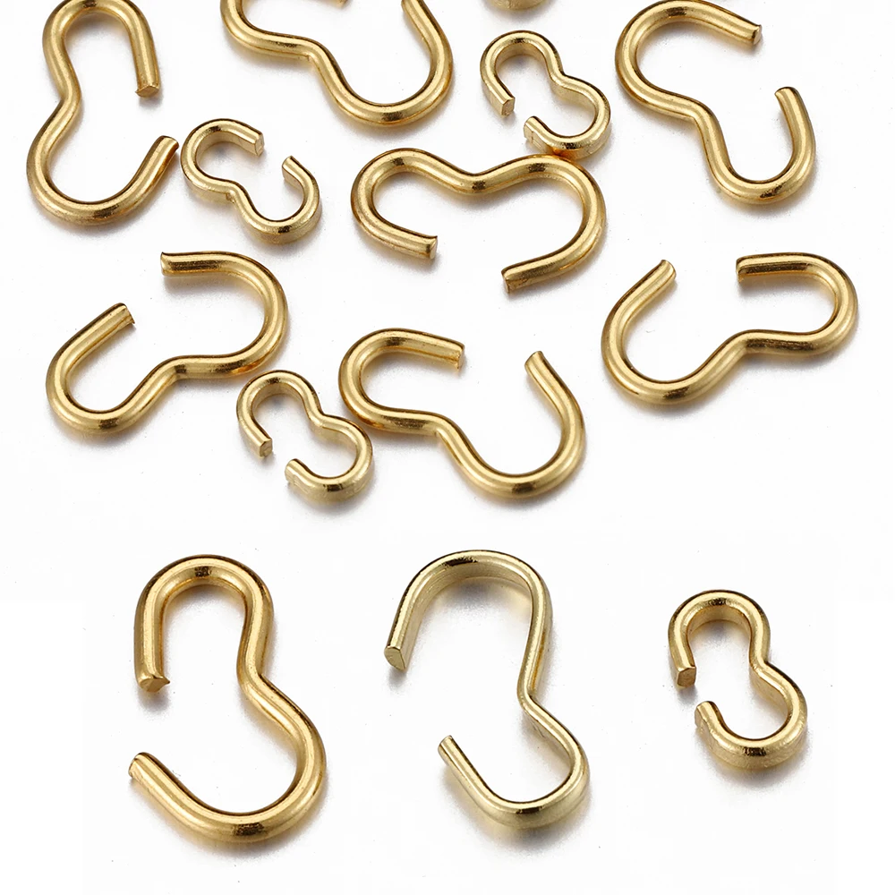 

50pcs Stainless Steel 8 Shape Clasps Connectors Necklace Bracelet Hooks Findings Accessories Jewelry Making DIY Wholesale