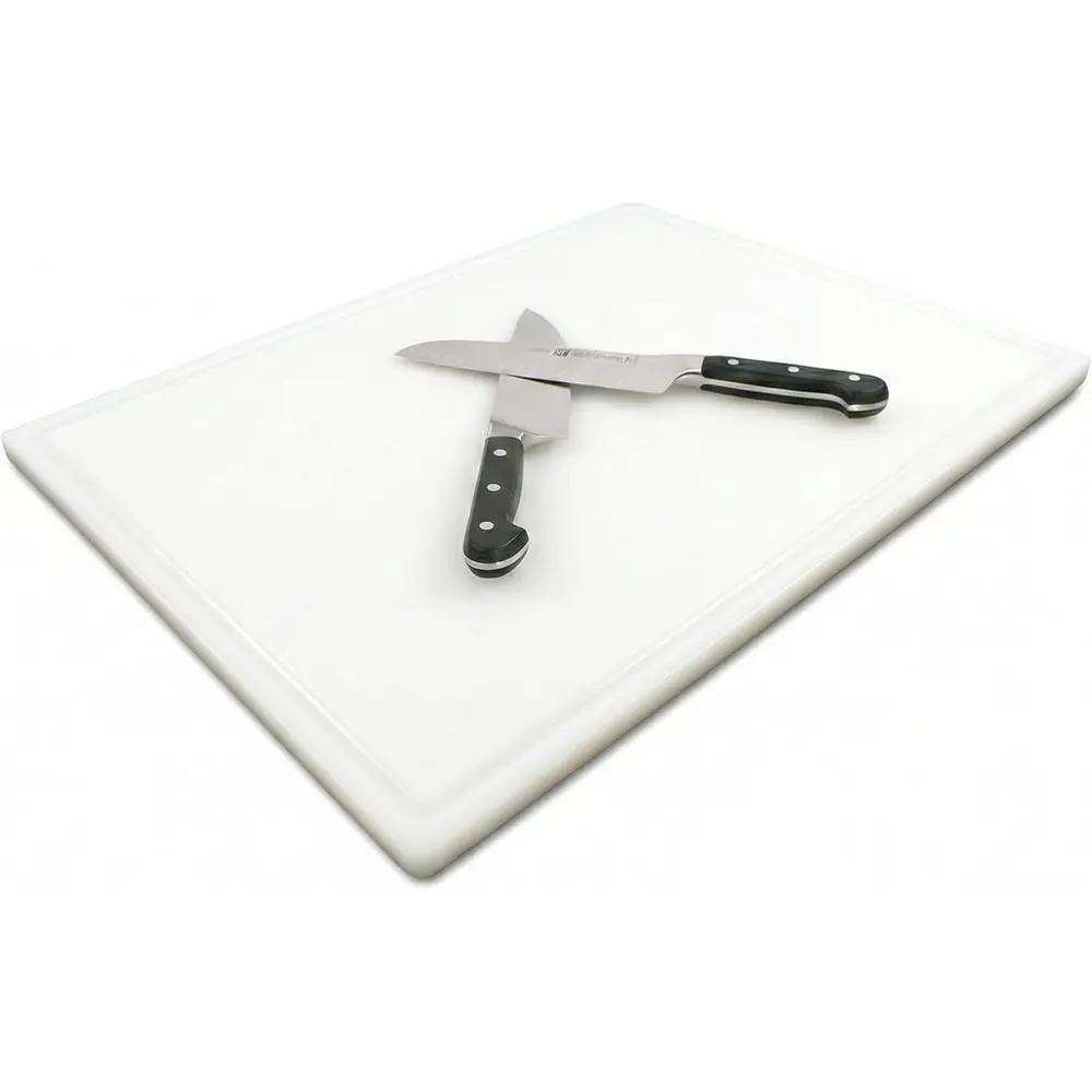 Heavy-Duty 18x12 Inch Plastic Cutting Board with Juice Groove - Ideal for Carving, Grilling, BBQ, Food Service