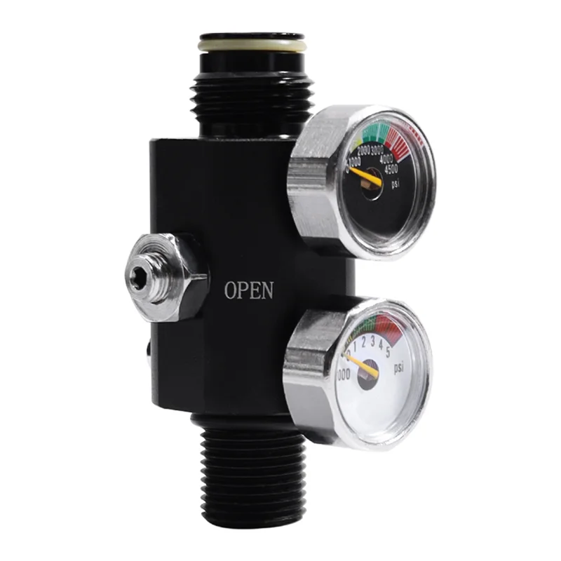 

5/8-18UNF Dual Gauge Pressure Regulator Valvula Reguladora Pneumatic Air Valve Fill Station Easy To Use
