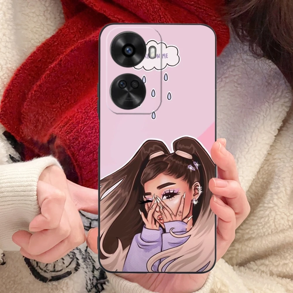 Ariana Cute Grande Mobile Cell Phone Case for Huawei Nova 12 11 10 9 8 7 Pro SE 5G Black Soft Phone Cover Shell