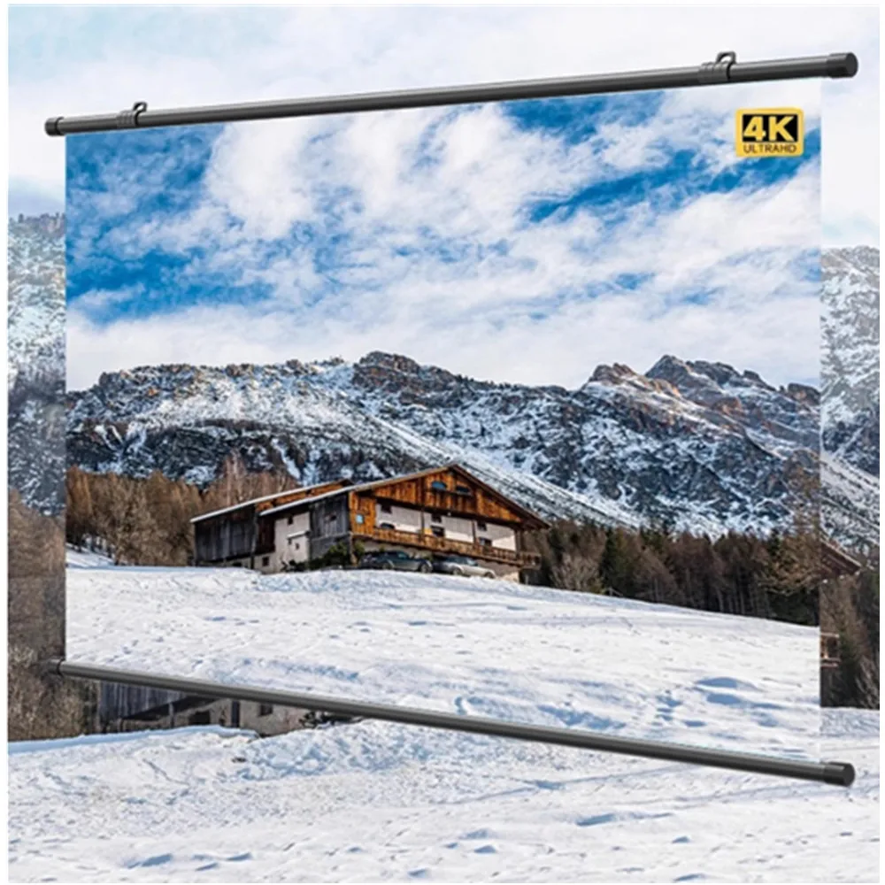 

60/72/84/92/100/110/120/133INCH 4K Movie Projector Screen HD Foldable Splicing Anti-light Projection Projector Screen for Gift